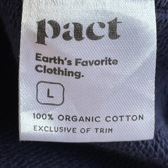 Pact Downtime Henley Dress V-Neck with 3 Copper Tone Snaps Organic Cotton Size L - Picture 6 of 7